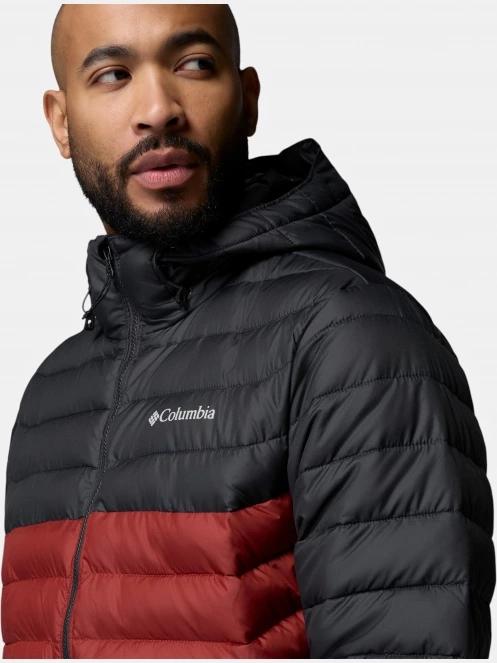 Columbia Powder Lite II Hooded Jacket férfi steppelt átmeneti kabát piros színben 8