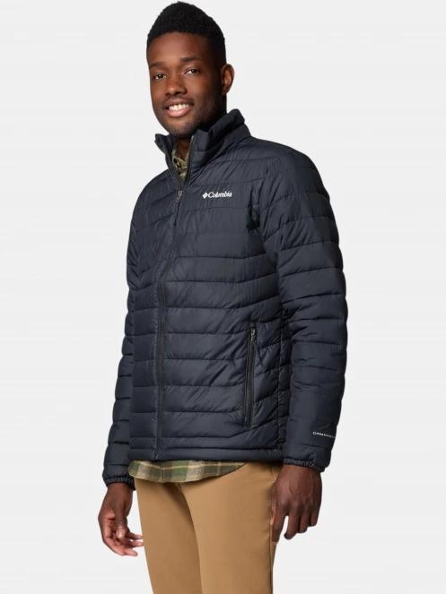 Columbia Powder Lite II Jacket férfi steppelt átmeneti kabát fekete színben 3