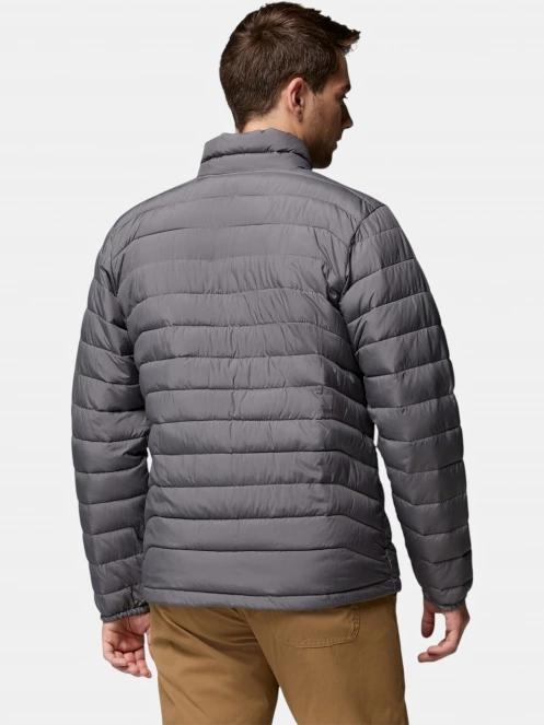 Columbia Powder Lite II Jacket férfi steppelt átmeneti kabát szürke színben 4