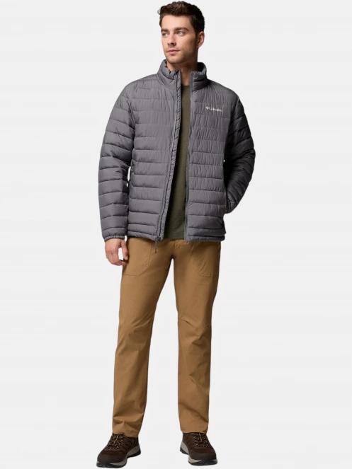 Columbia Powder Lite II Jacket férfi steppelt átmeneti kabát szürke színben 5