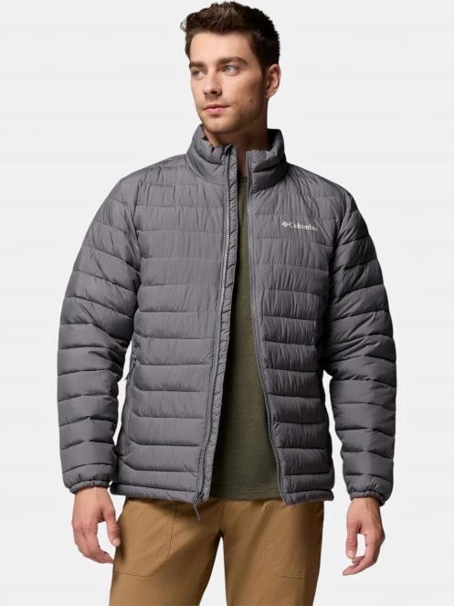 Columbia Powder Lite II Jacket férfi steppelt átmeneti kabát szürke színben 6