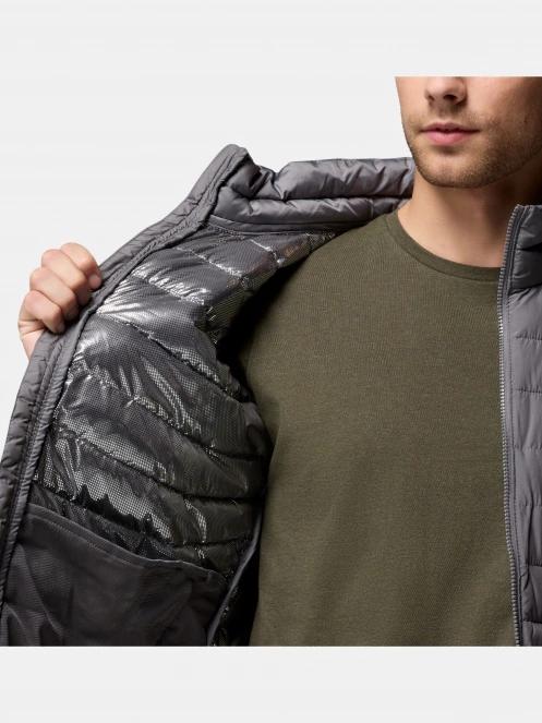 Columbia Powder Lite II Jacket férfi steppelt átmeneti kabát szürke színben 7