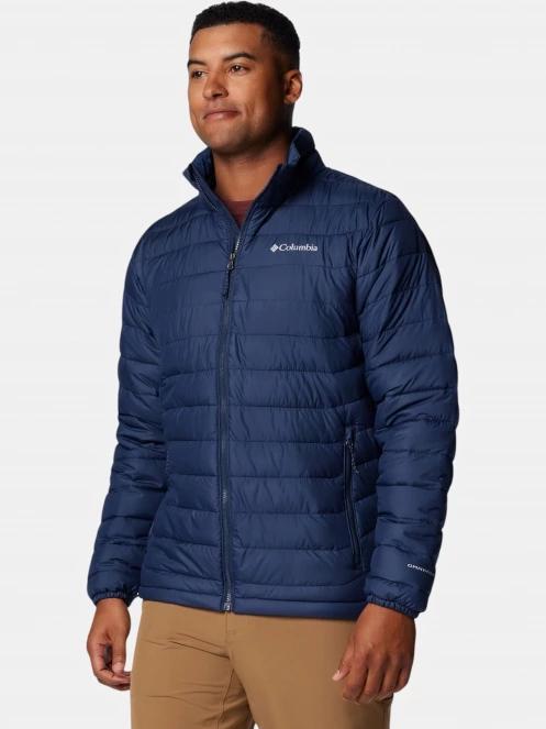 Columbia Powder Lite II Jacket férfi steppelt átmeneti kabát sötétkék színben 3