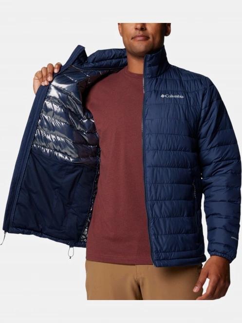 Columbia Powder Lite II Jacket férfi steppelt átmeneti kabát sötétkék színben 7