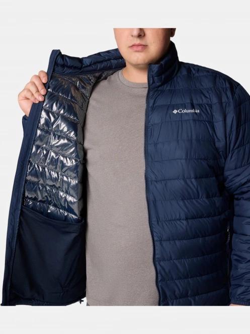 Columbia Powder Lite II Jacket férfi steppelt átmeneti kabát sötétkék színben 5