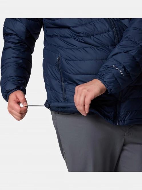 Columbia Powder Lite II Jacket férfi steppelt átmeneti kabát sötétkék színben 7