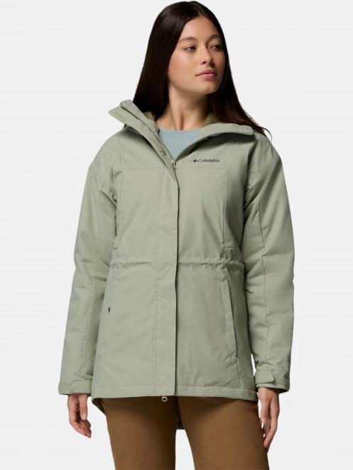 Columbia Hikebound II Long Insulated Jacket női vízhatlan kabát zöld színben 2