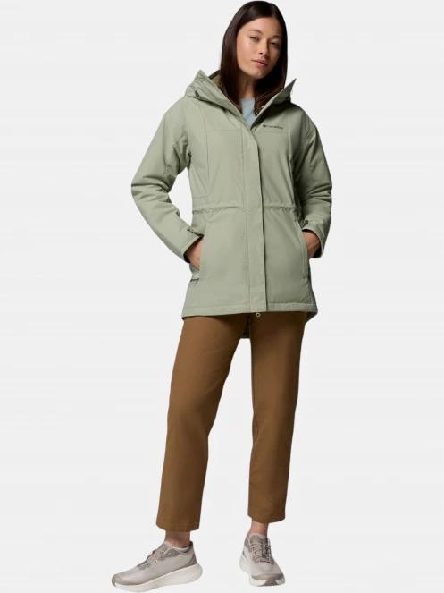 Columbia Hikebound II Long Insulated Jacket női vízhatlan kabát zöld színben 5