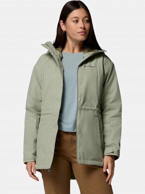 Columbia Hikebound II Long Insulated Jacket női vízhatlan kabát zöld színben 6