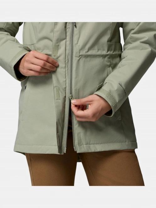 Columbia Hikebound II Long Insulated Jacket női vízhatlan kabát zöld színben 7