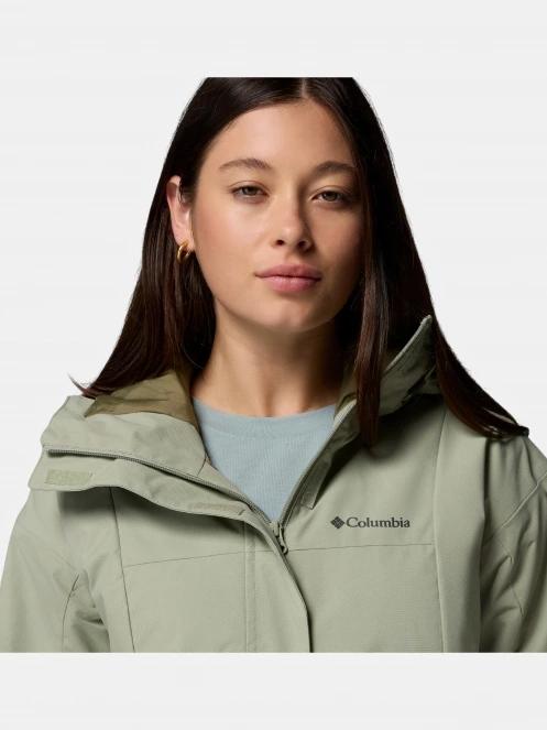 Columbia Hikebound II Long Insulated Jacket női vízhatlan kabát zöld színben 8