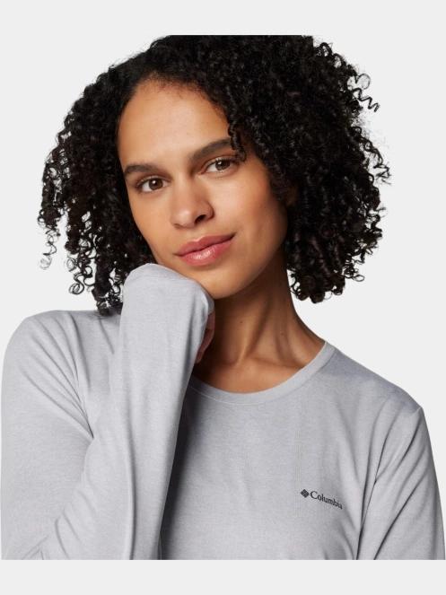 Columbia Sloan Ridge Long Sleeve Shirt női hosszú ujjú sport póló szürke színben 7
