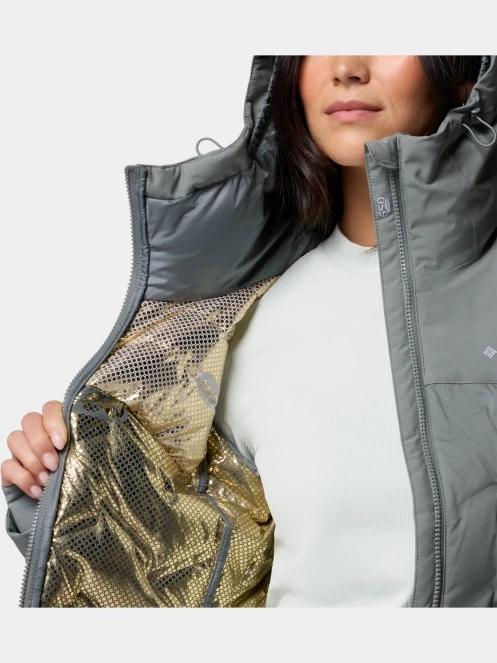 Columbia Grand Trek III Down Jacket női pehelykabát zöld színben 7