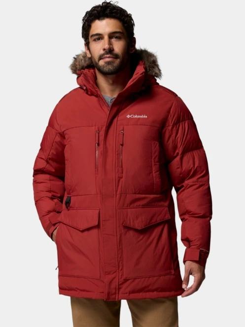 Columbia Marquam Peak Fusion II Parka férfi télikabát piros színben 2