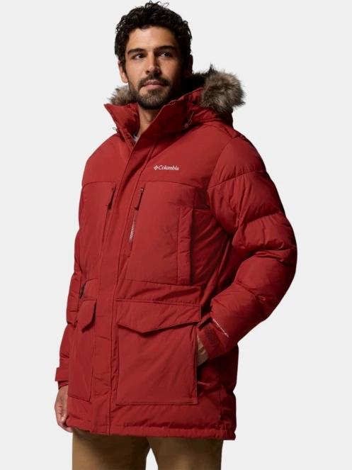 Columbia Marquam Peak Fusion II Parka férfi télikabát piros színben 3
