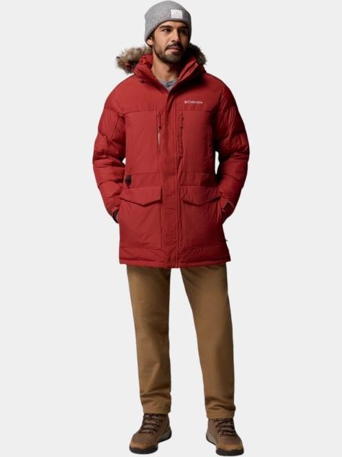 Columbia Marquam Peak Fusion II Parka férfi télikabát piros színben 5