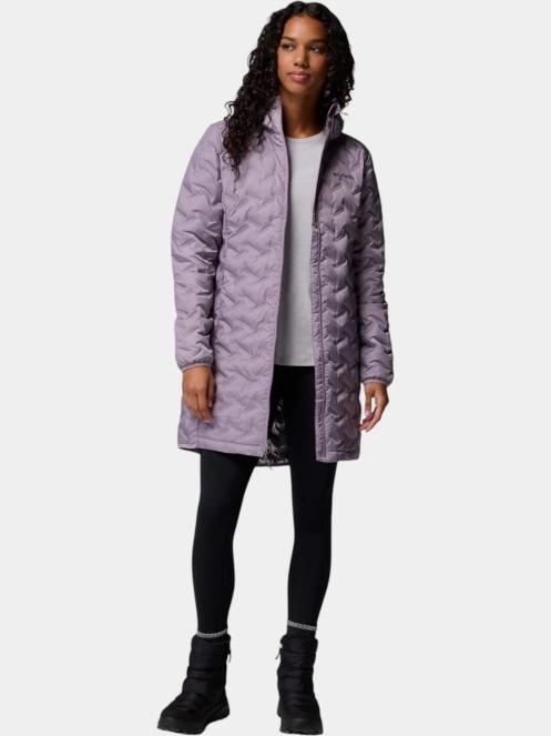 Columbia Delta Ridge II Long Down Jacket női pehelykabát lila színben 5