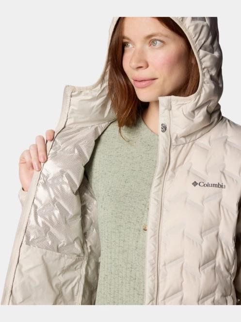 Columbia Delta Ridge II Long Down Jacket női pehelykabát homok színben 7