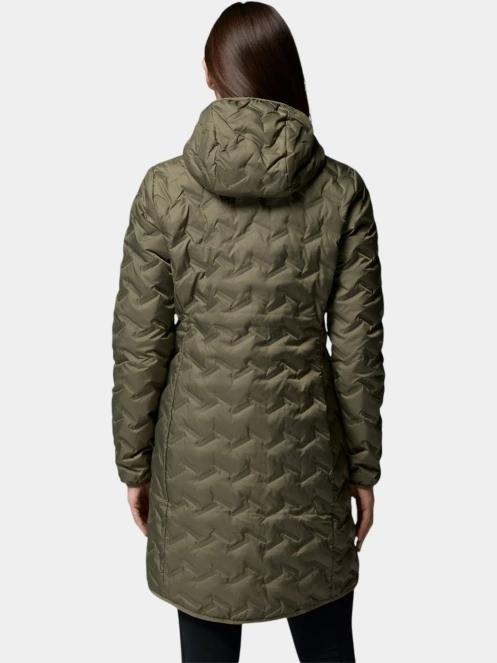 Columbia Delta Ridge II Long Down Jacket női pehelykabát zöld színben 4