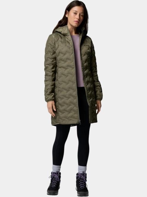 Columbia Delta Ridge II Long Down Jacket női pehelykabát zöld színben 5