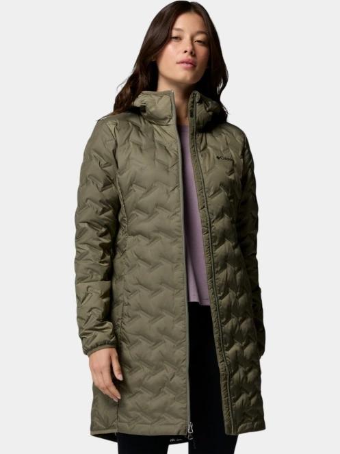 Columbia Delta Ridge II Long Down Jacket női pehelykabát zöld színben 6