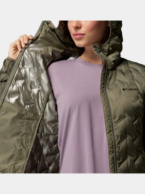 Columbia Delta Ridge II Long Down Jacket női pehelykabát zöld színben 7