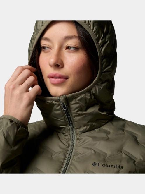 Columbia Delta Ridge II Long Down Jacket női pehelykabát zöld színben 8