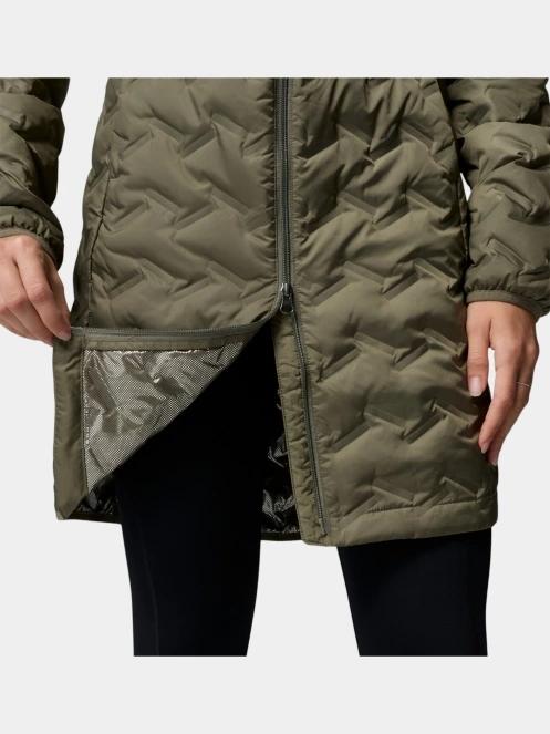 Columbia Delta Ridge II Long Down Jacket női pehelykabát zöld színben 9
