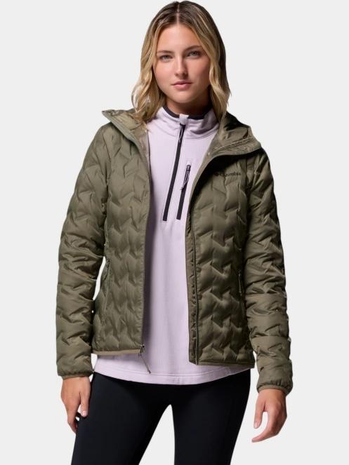 Columbia Delta Ridge II Down Hooded Jacket női pehelykabát zöld színben 6