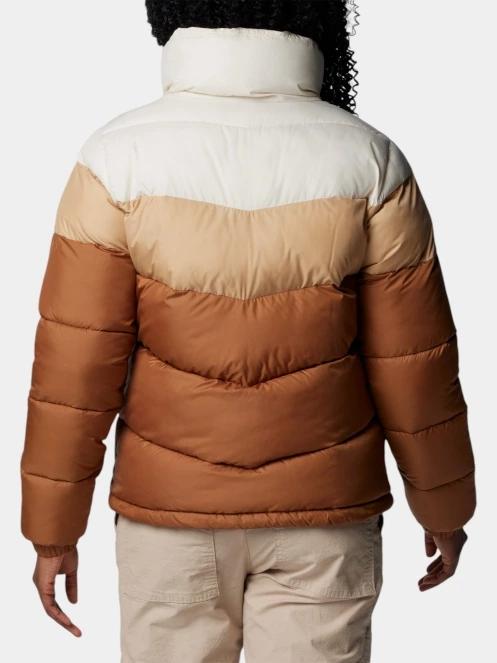 Columbia Puffect II Colorblock Jacket női steppelt átmeneti kabát barna színben 4