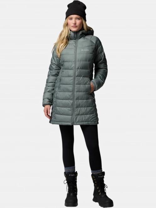 Columbia Powder Lite II Mid Jacket női télikabát zöld színben 5