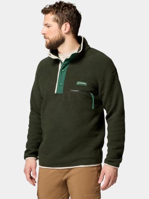 Columbia Helvetia II Half Snap Fleece férfi polár pulóver zöld színben 3