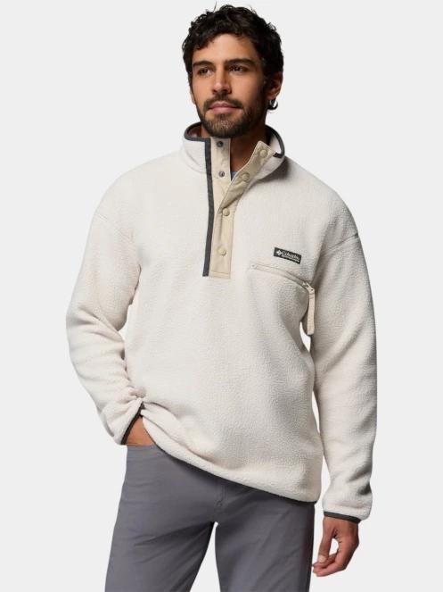 Columbia Helvetia II Half Snap Fleece férfi polár pulóver homok színben 2