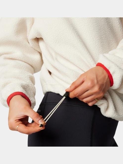 Columbia Helvetia II Cropped Half Snap Fleece női polár pulóver piros színben 7