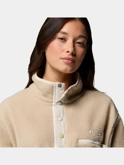 Columbia Helvetia II Cropped Half Snap Fleece női polár pulóver homok színben 6