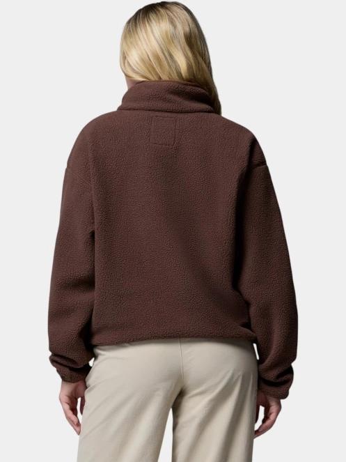 Columbia Helvetia II Cropped Half Snap Fleece női polár pulóver barna színben 4