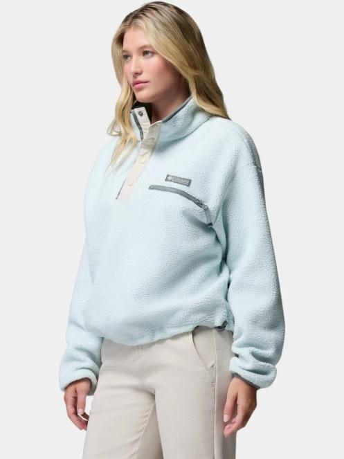 Columbia Helvetia II Cropped Half Snap Fleece női polár pulóver világoszöld színben 3