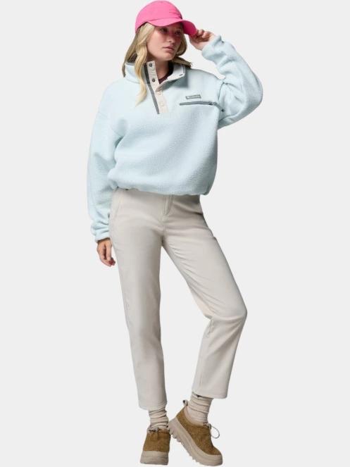 Columbia Helvetia II Cropped Half Snap Fleece női polár pulóver világoszöld színben 5