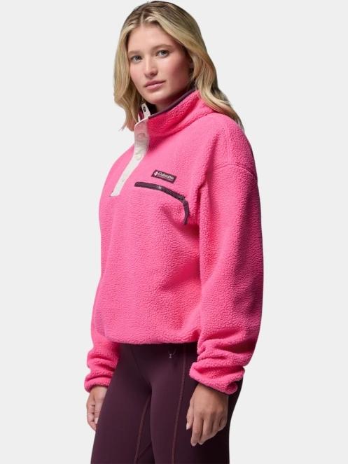 Columbia Helvetia II Cropped Half Snap Fleece női polár pulóver magenta színben 3