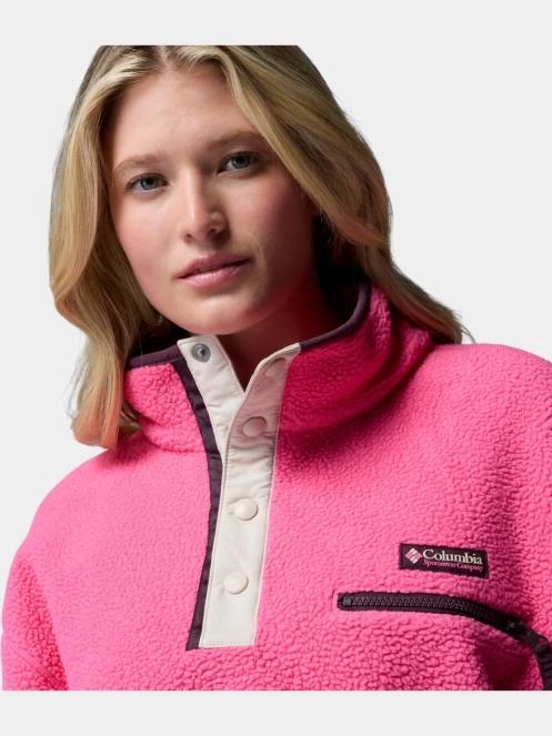 Columbia Helvetia II Cropped Half Snap Fleece női polár pulóver magenta színben 6