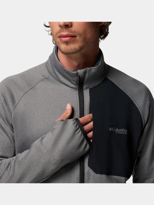 Columbia Triple Canyon Grid Fleece FZ II férfi polár pulóver szürke színben 7