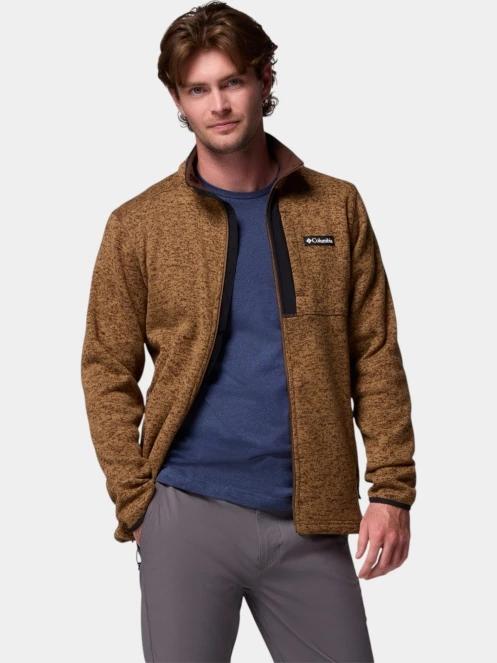 Columbia Sweater Weather Full Zip férfi polár pulóver barna színben 5