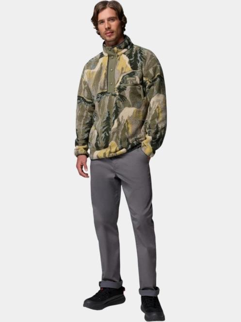Columbia Helvetia II Printed Half Snap Fleece férfi polár pulóver zöld színben 5