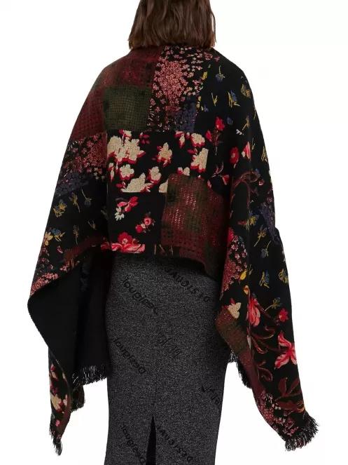 Desigual Poncho Free Style Patch Reversible női poncsó fekete színben 3