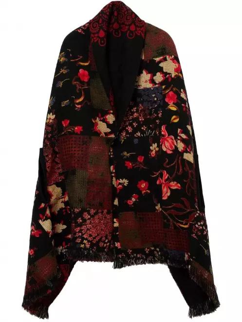 Desigual Poncho Free Style Patch Reversible női poncsó fekete színben 5