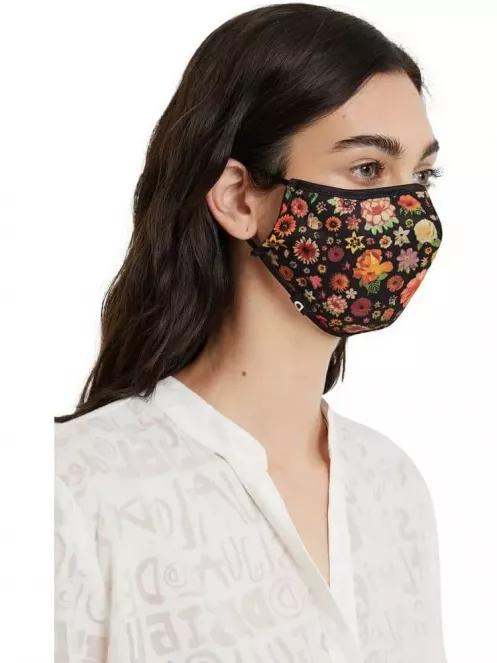 Desigual Mask Flowers maszk fekete színben 2