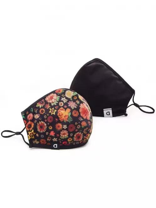 Desigual Mask Flowers maszk fekete színben 4