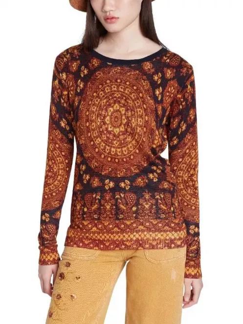 Desigual Jers Lugano női pulóver narancssárga színben 2
