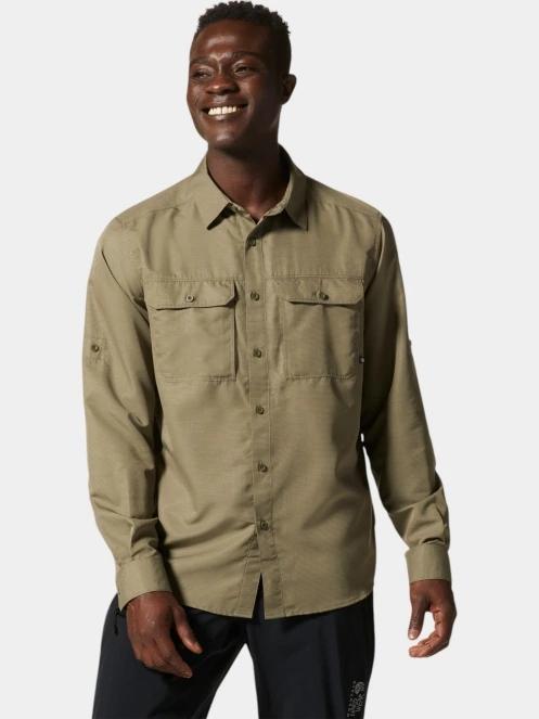 Mountain Hardwear Canyon Long Sleeve Shirt férfi túraing zöld színben 2