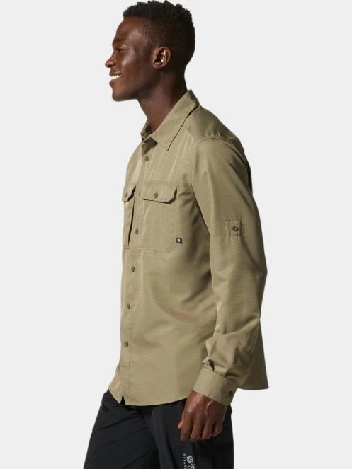 Mountain Hardwear Canyon Long Sleeve Shirt férfi túraing zöld színben 3